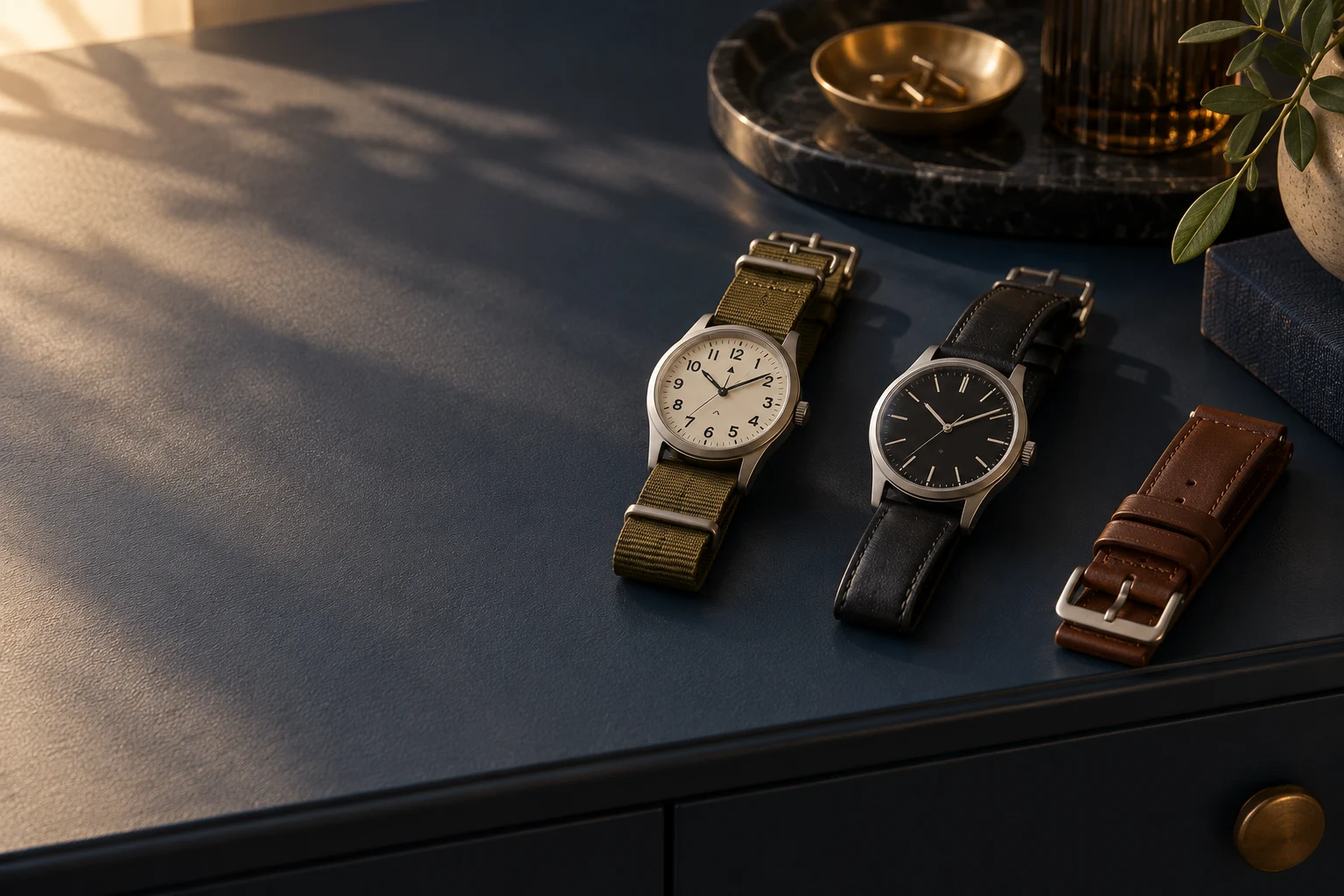 Wristwatches and watch straps collection